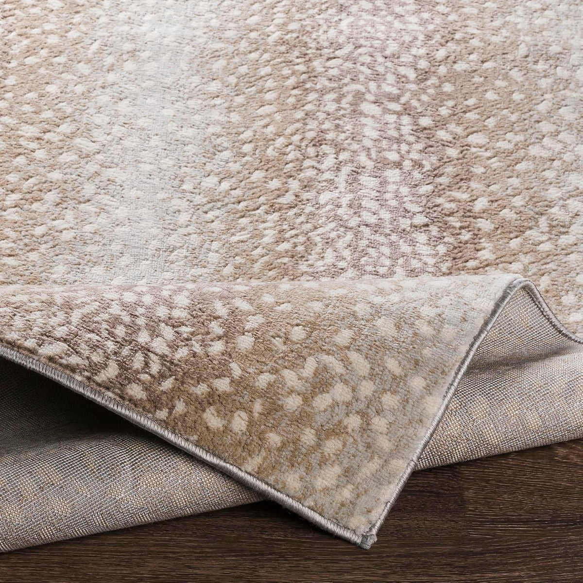 Livabliss Area Rugs - 6x9 Pablo Modern Antelope Print Tan Gray Rug for Living Room Bedroom - Animal Theme Non-Shedding Stain Resistant Carpet for Kitchen, Home Office (6'7" x 9')