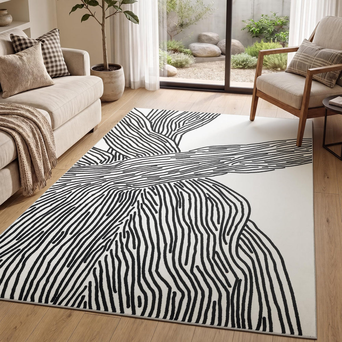 YIHOUSE Leopard Rug for Living Room, 5x7 Black and White Cute Cheetah Print Rug Modern Washable Ultra-Thin Animal Printed Rugs for Bedroom, Girls Boys Dorm Room Nursery Room, Playroom