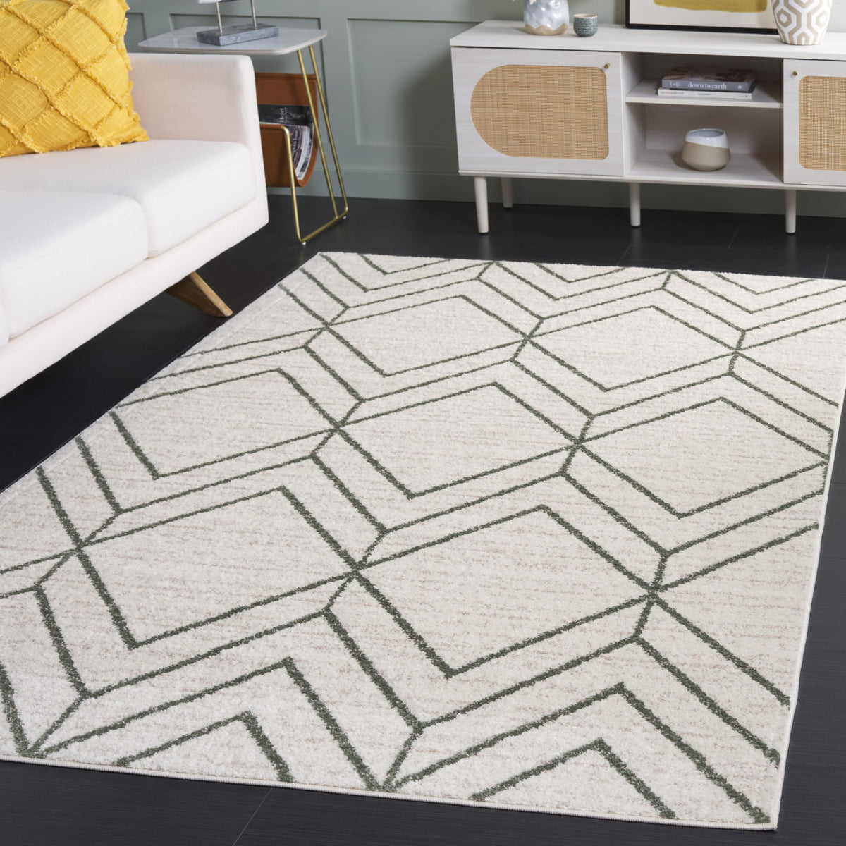 SAFAVIEH Adirondack Area Rug 8'x10', Modern Sage & Ivory ADR241Y