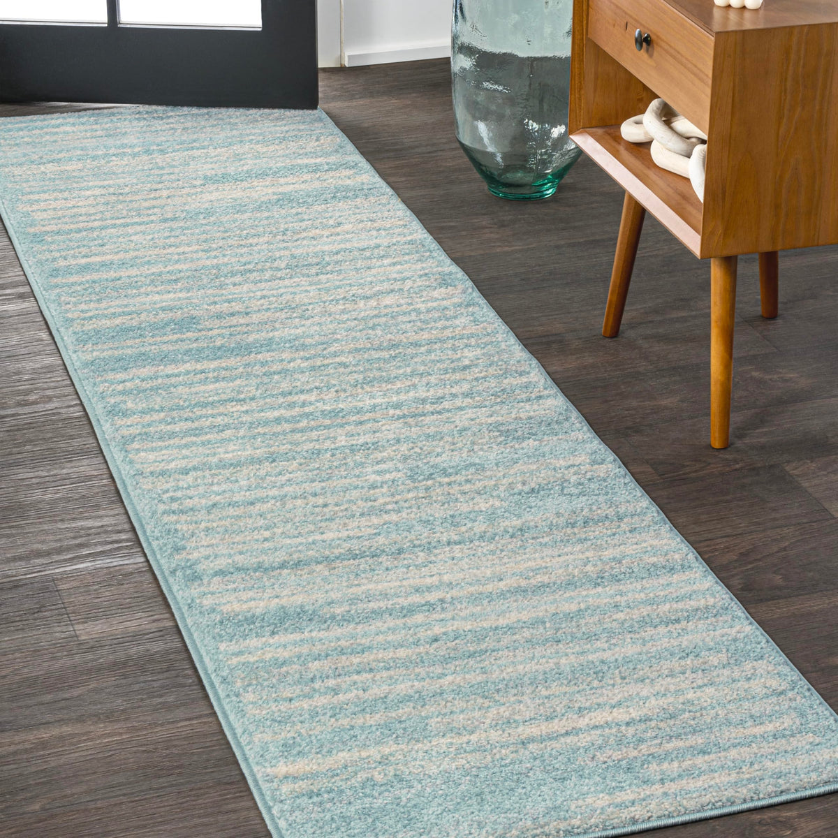 JONATHAN Y Khalil Modern Berber Stripe Cream/Black Indoor Area Rug, 8x10, Contemporary, Bohemian, Easy-Cleaning for Living Room, Bedroom, Kitchen, Pet Friendly, Non-Shedding (MOH207A-8)