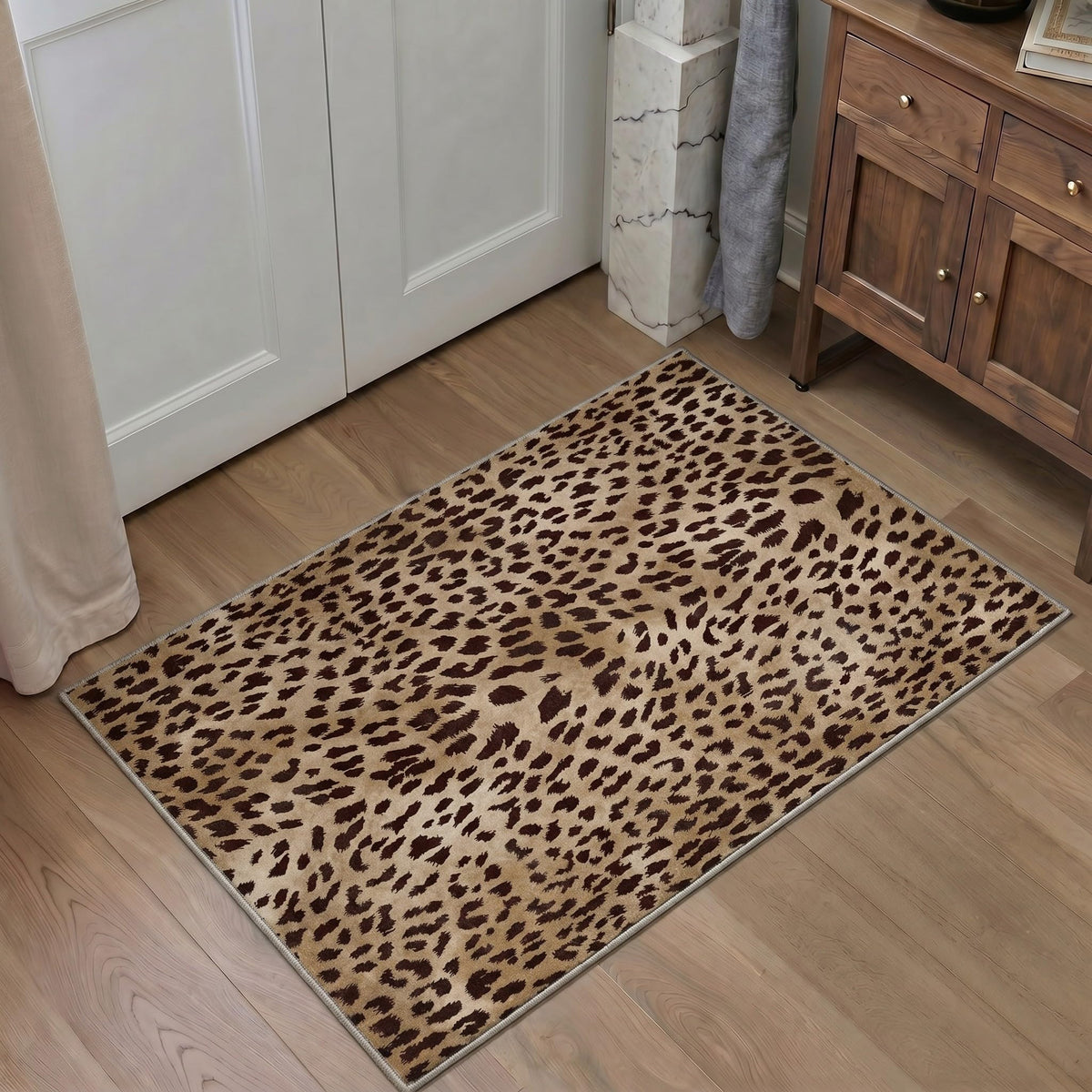 Bavni Zebra Print Rugs 5x7 Washable Area Carpet for Bedroom Living Room