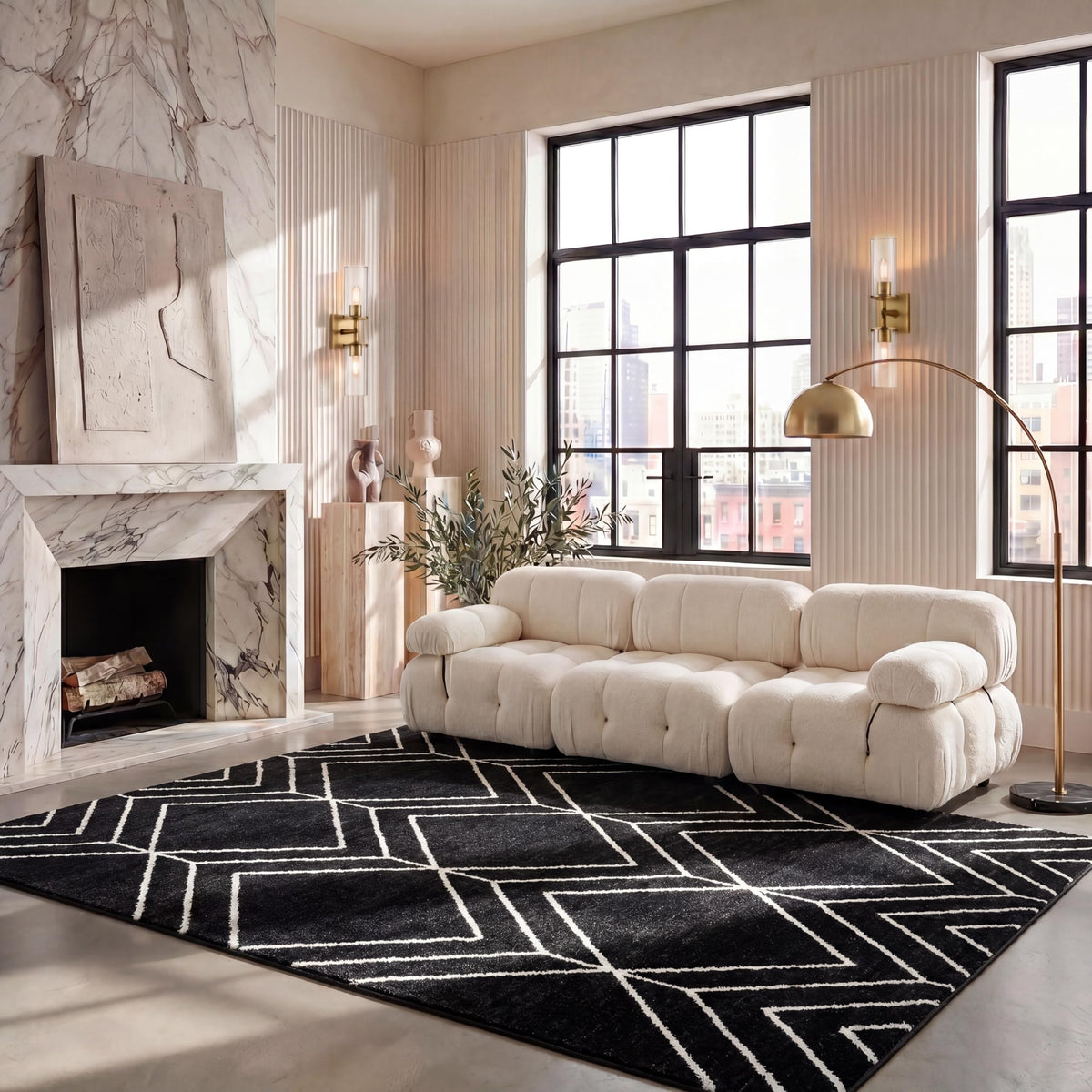 SAFAVIEH Adirondack Area Rug 8'x10', Modern Sage & Ivory ADR241Y
