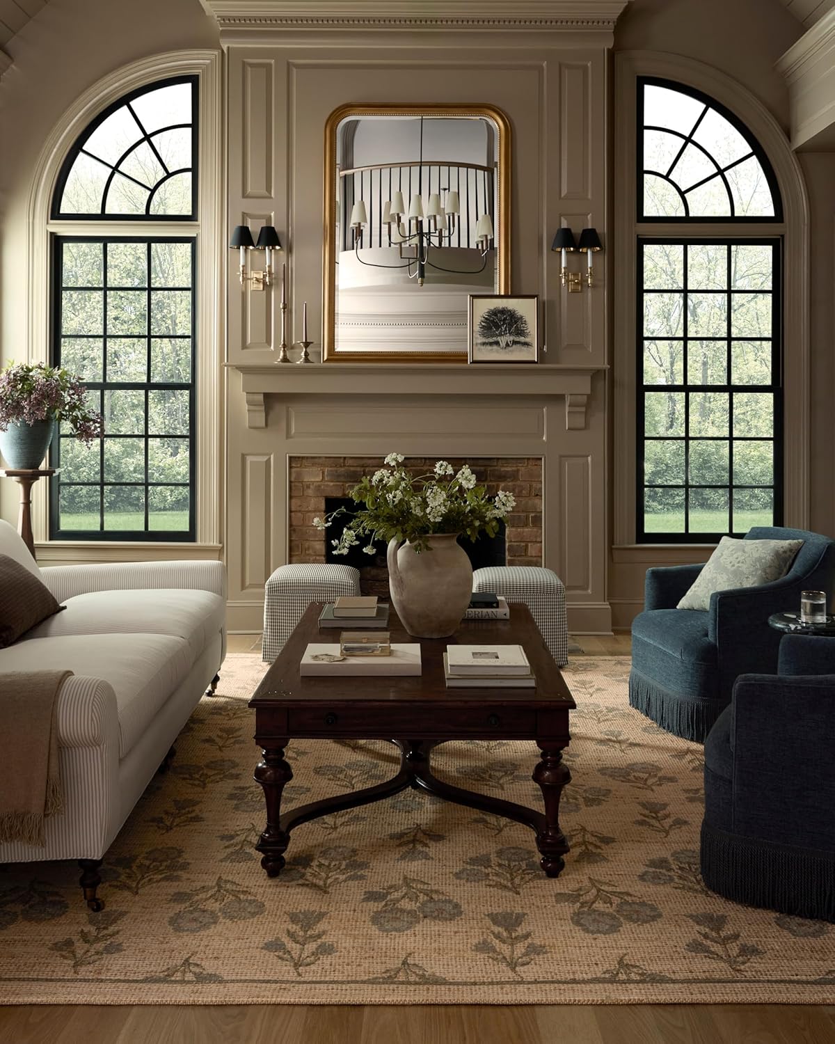 Loloi Chris Loves Julia Rue Moss/Blue 3'-6" x 5'-6" Accent Rug