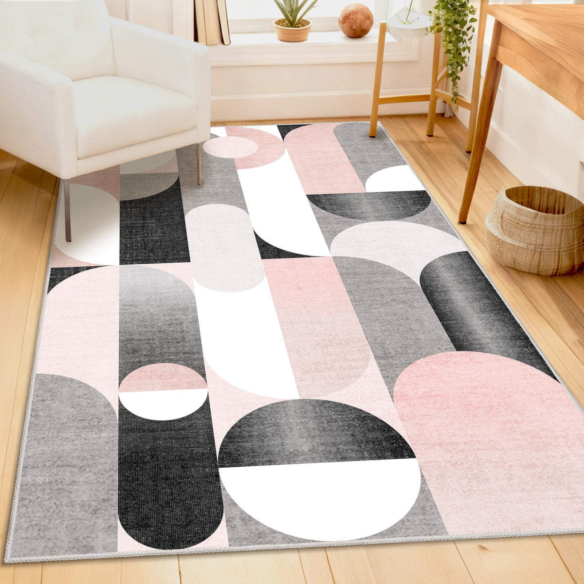 5x7 Area Rugs Modern Washable Rug for Living Room Bedroom