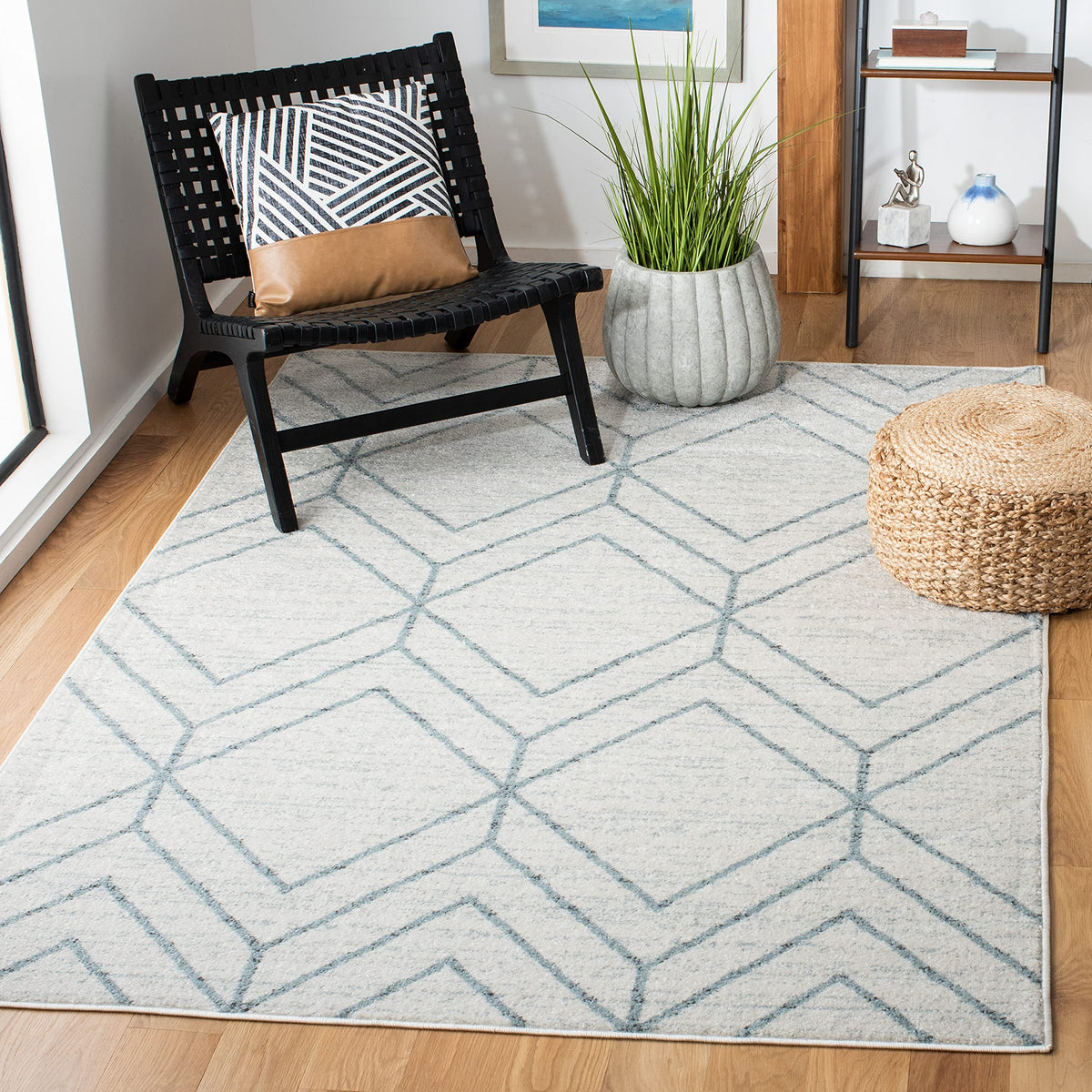 SAFAVIEH Adirondack Area Rug 8'x10', Modern Sage & Ivory ADR241Y