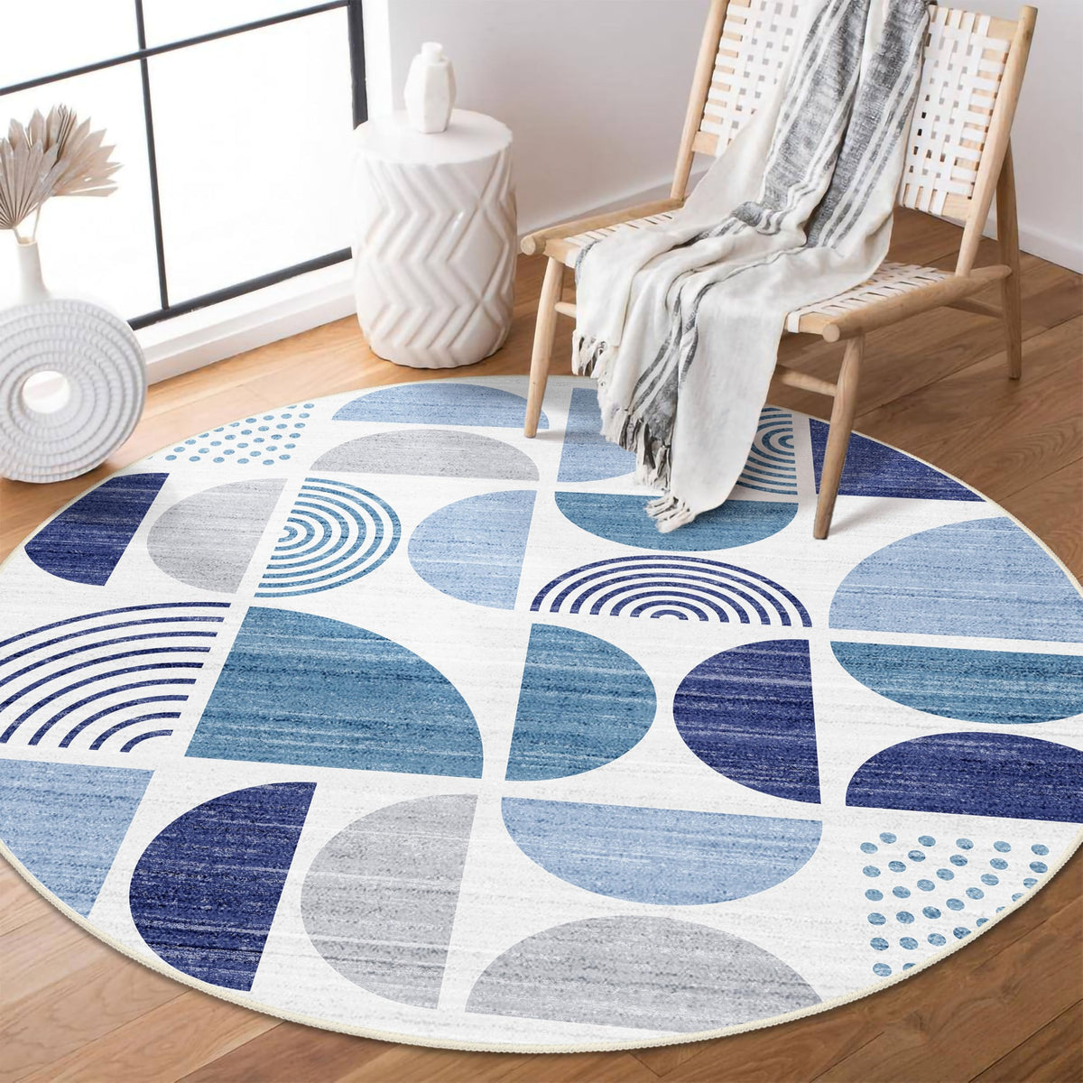 MUJOO 5x7 Area Rugs Washable,Boho Rugs Non Slip Modern Abstract Large