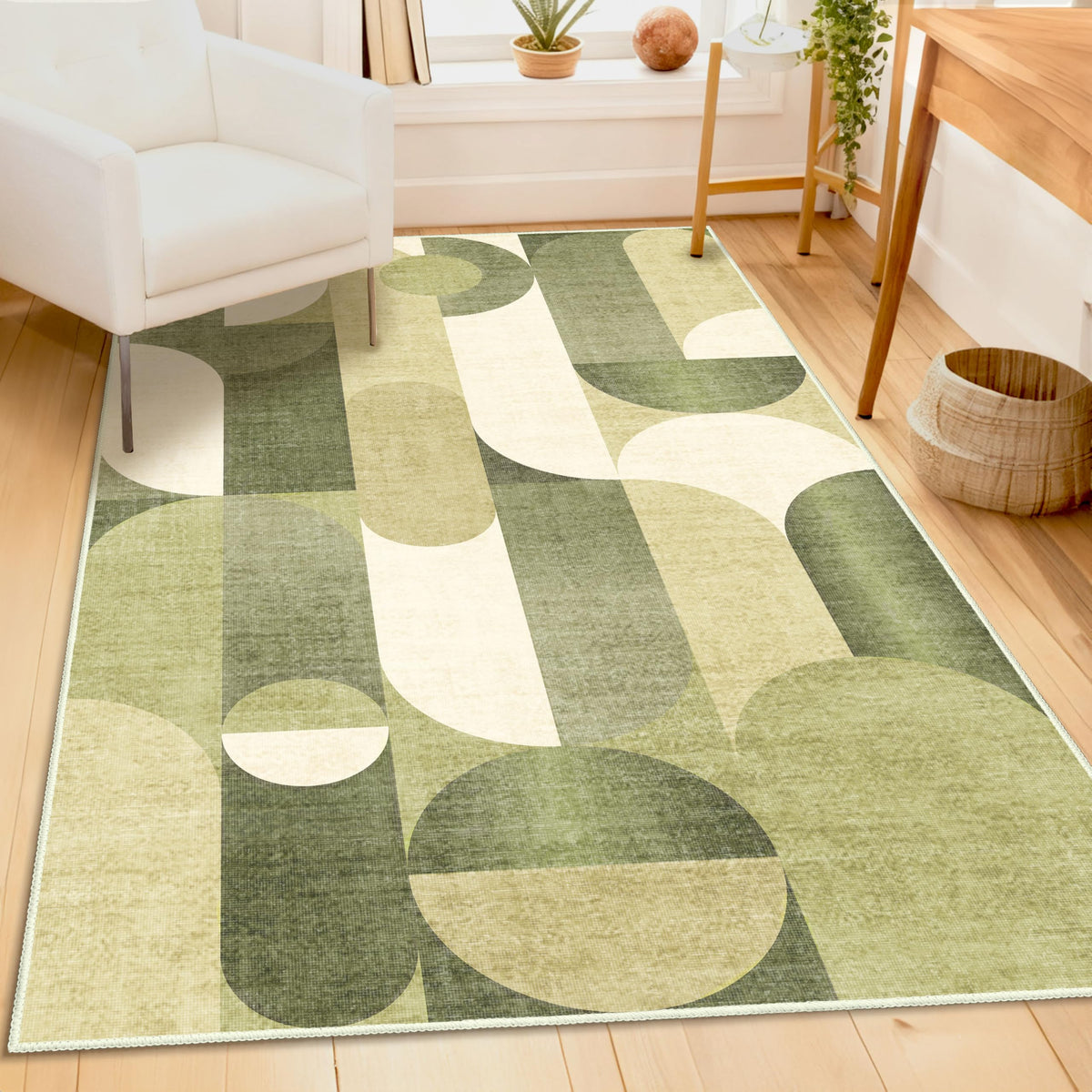 5x7 Area Rugs Modern Washable Rug for Living Room Bedroom