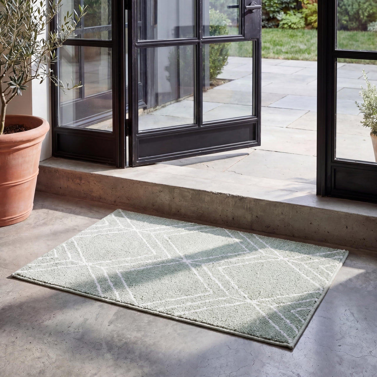 SAFAVIEH Adirondack Area Rug 8'x10', Modern Sage & Ivory ADR241Y