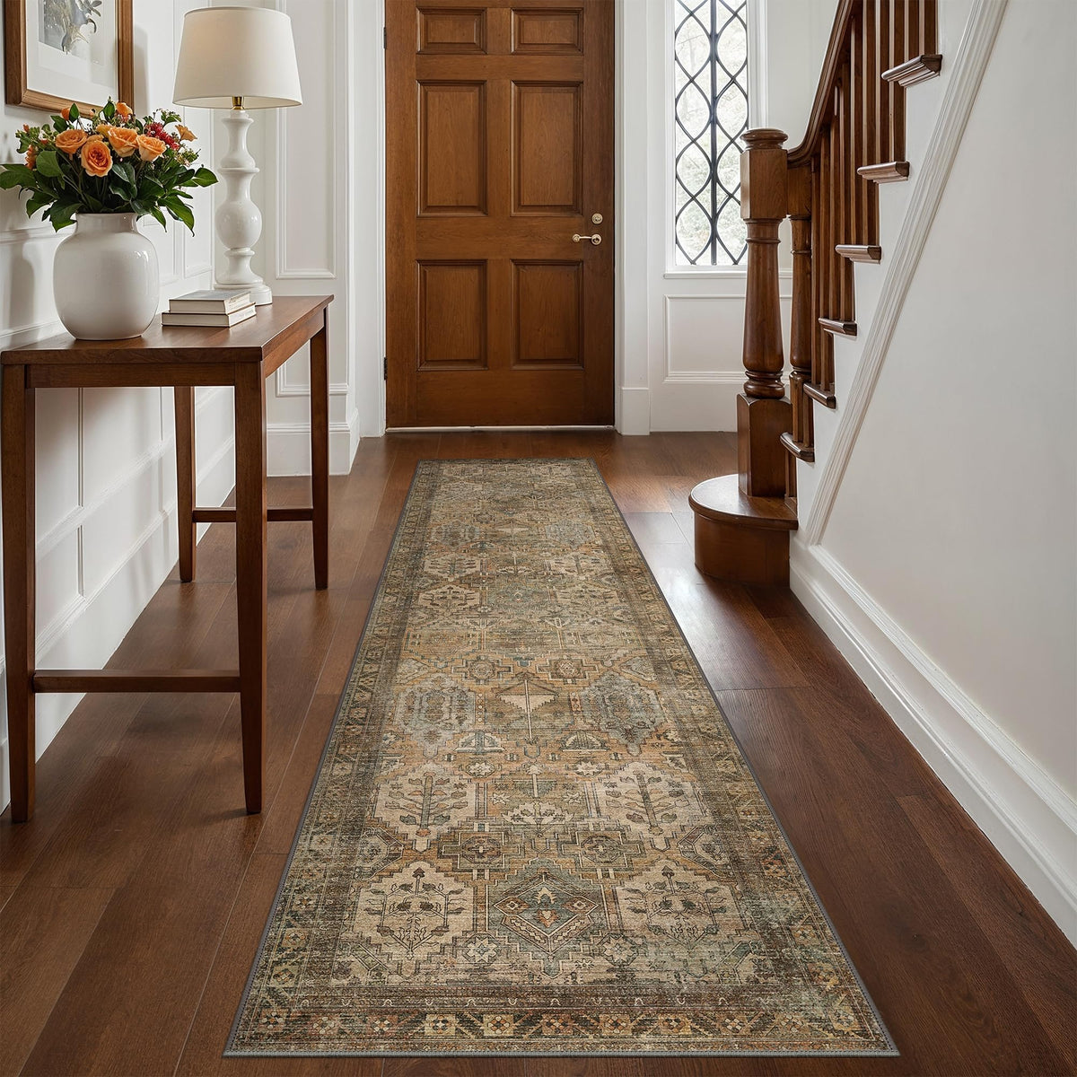 8x10 Area Rug Washable Rug for Living Room Bedroom Non Slip Carpet Taupe