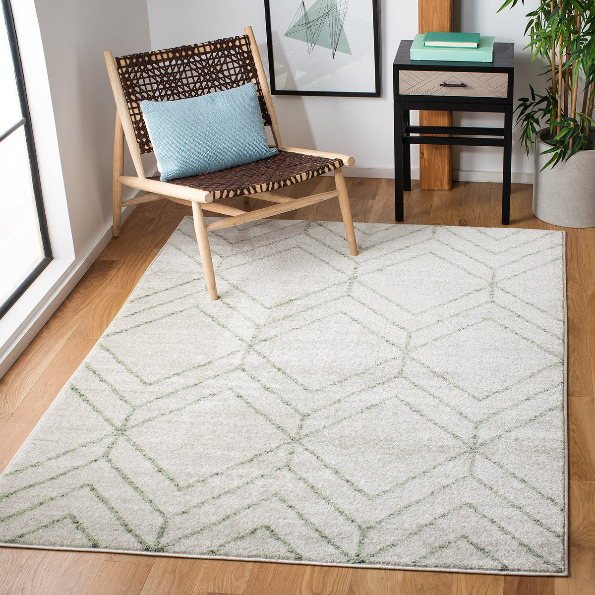 SAFAVIEH Adirondack Area Rug 8'x10', Modern Sage & Ivory ADR241Y