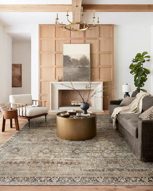Loloi Layla Olive/Charcoal 7'-6" x 9'-6" Area Rug