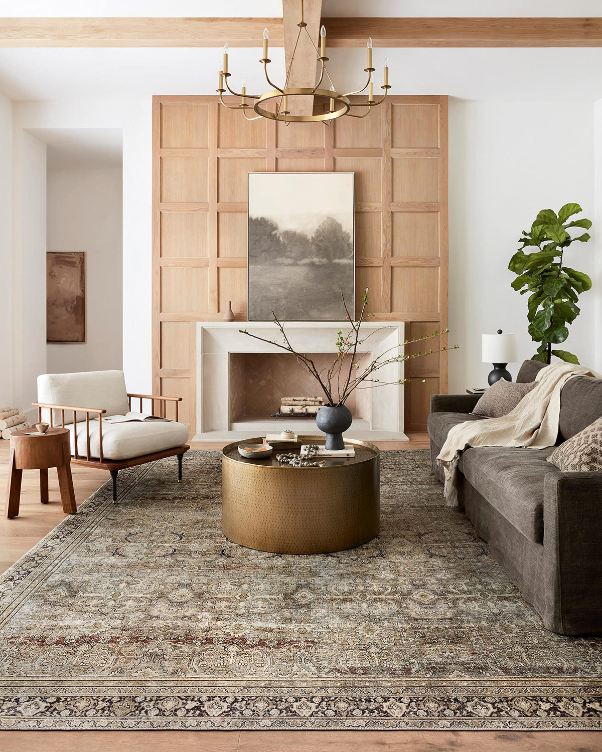 Loloi Layla Olive/Charcoal 7'-6" x 9'-6" Area Rug