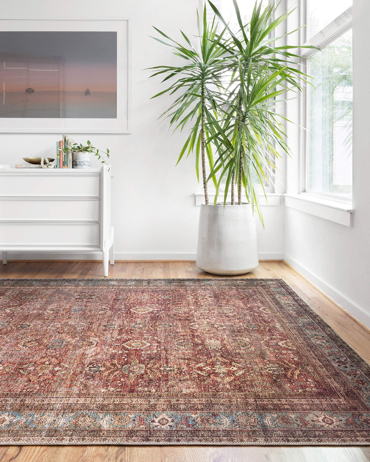 Loloi Layla Olive/Charcoal 7'-6" x 9'-6" Area Rug