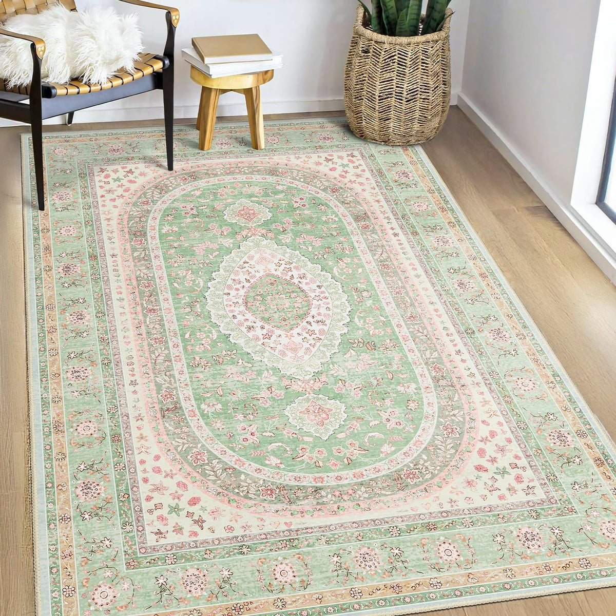 5x7 Area Rugs Modern Washable Rug for Living Room Bedroom