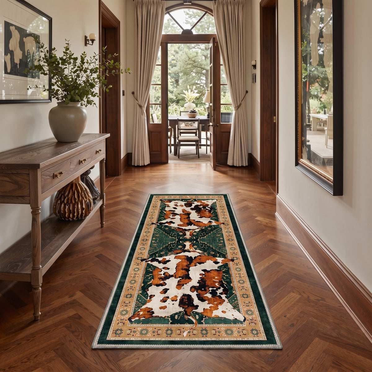 Bavni Leopard Rug 5x7 Cheetah Animal Print Rug Washable Jungle Rugs Blue