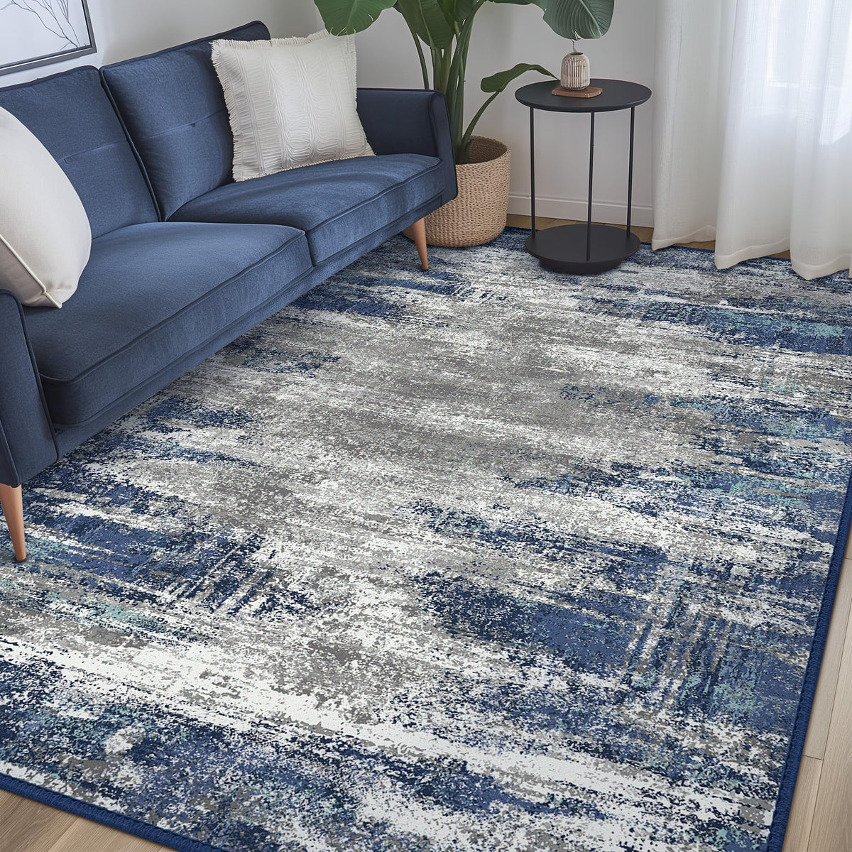 8x10 Area Rug Washable Rug for Living Room Bedroom Non Slip Carpet Taupe