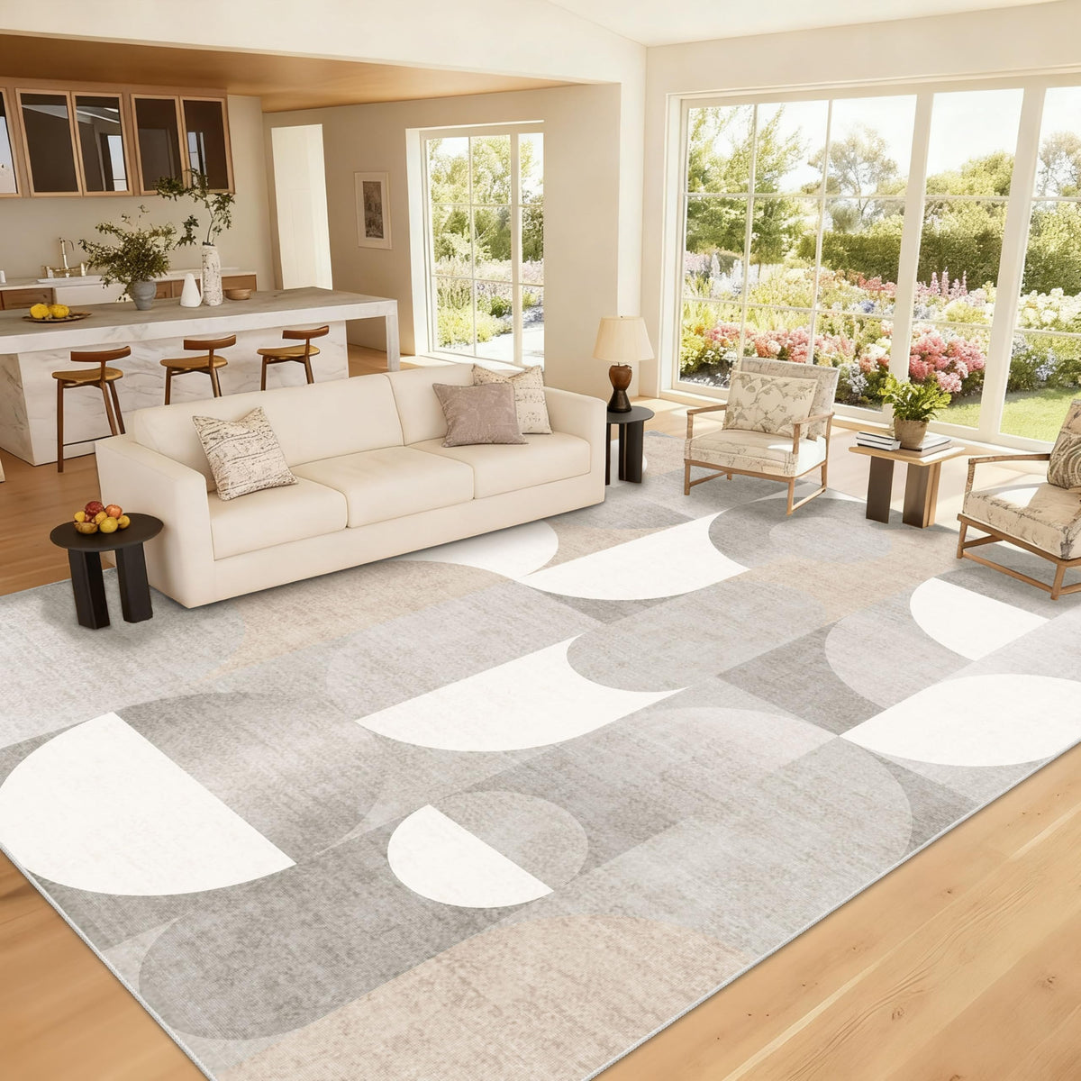 5x7 Area Rugs Modern Washable Rug for Living Room Bedroom