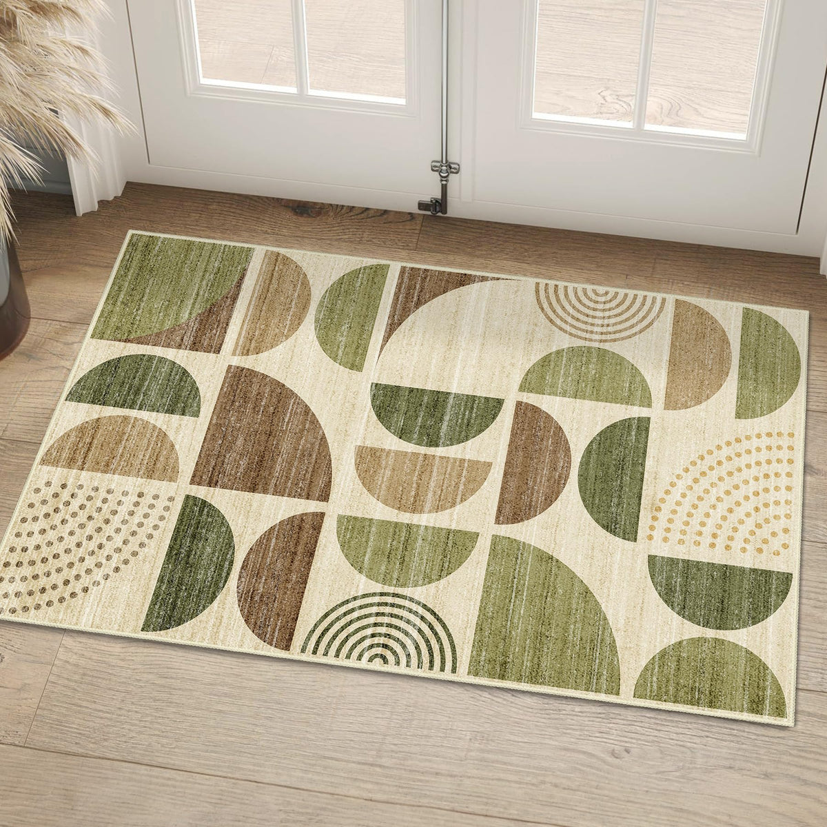 MUJOO 5x7 Area Rugs Washable,Boho Rugs Non Slip Modern Abstract Large