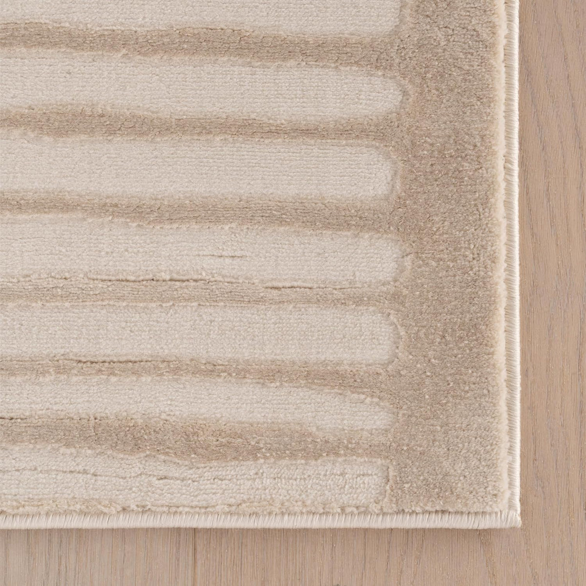 nuLOOM Kailani Cream Geometric Washable Area Rug, 7' x 9'
