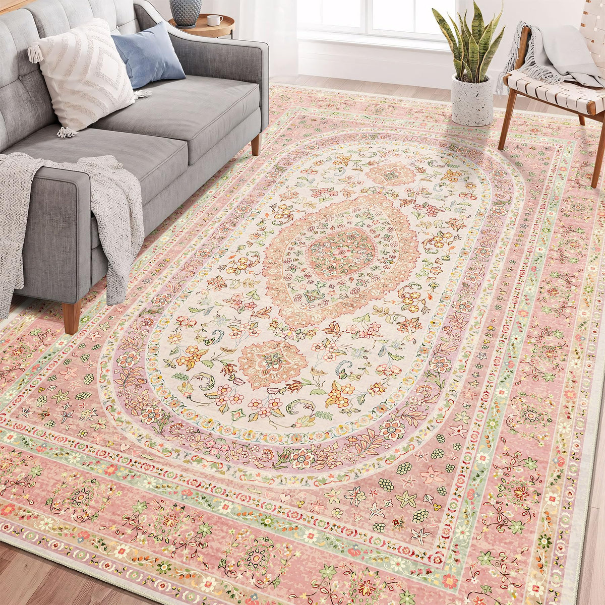 5x7 Area Rugs Modern Washable Rug for Living Room Bedroom