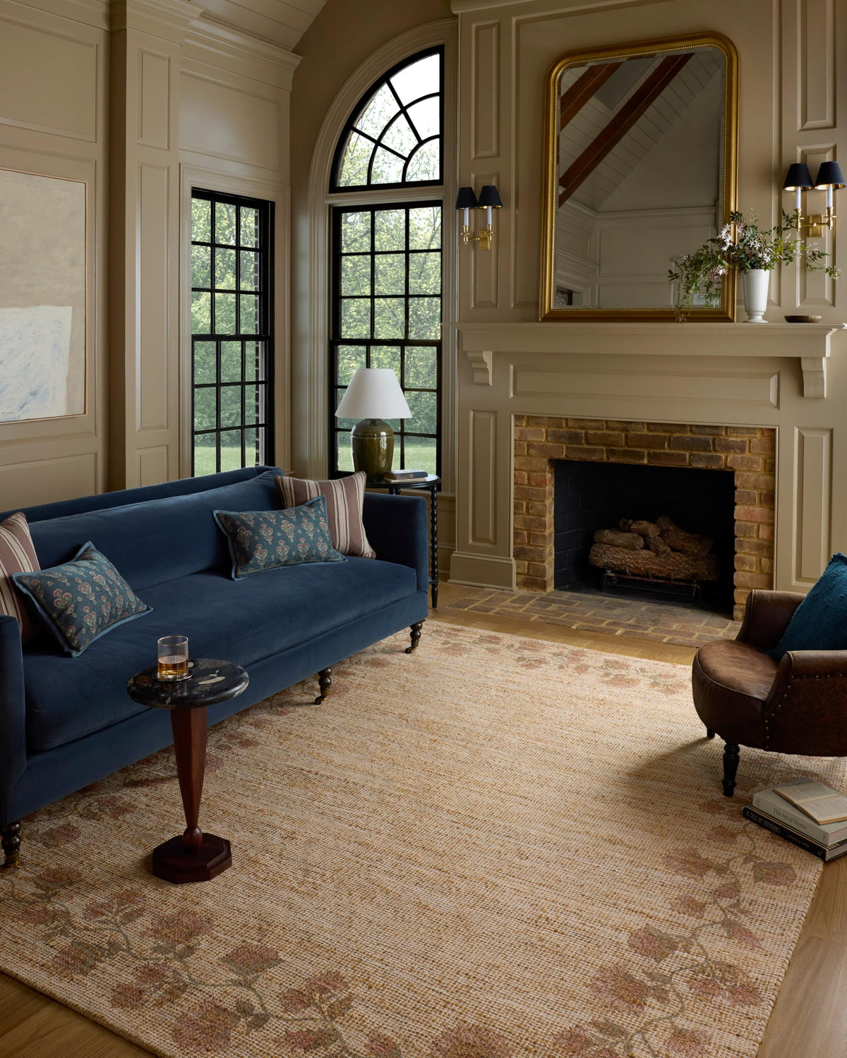 Loloi Chris Loves Julia Rue Moss/Blue 3'-6" x 5'-6" Accent Rug
