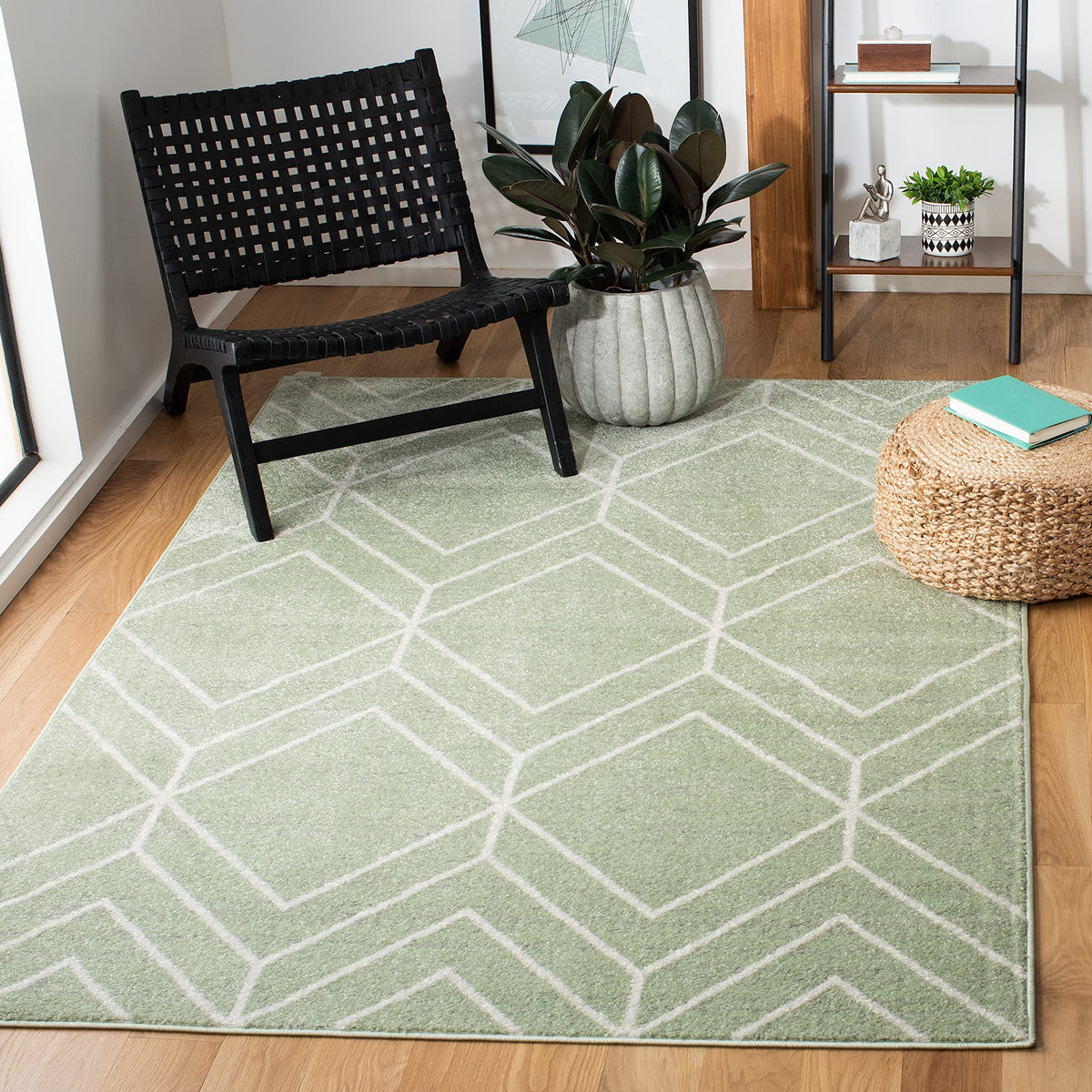 SAFAVIEH Adirondack Area Rug 8'x10', Modern Sage & Ivory ADR241Y