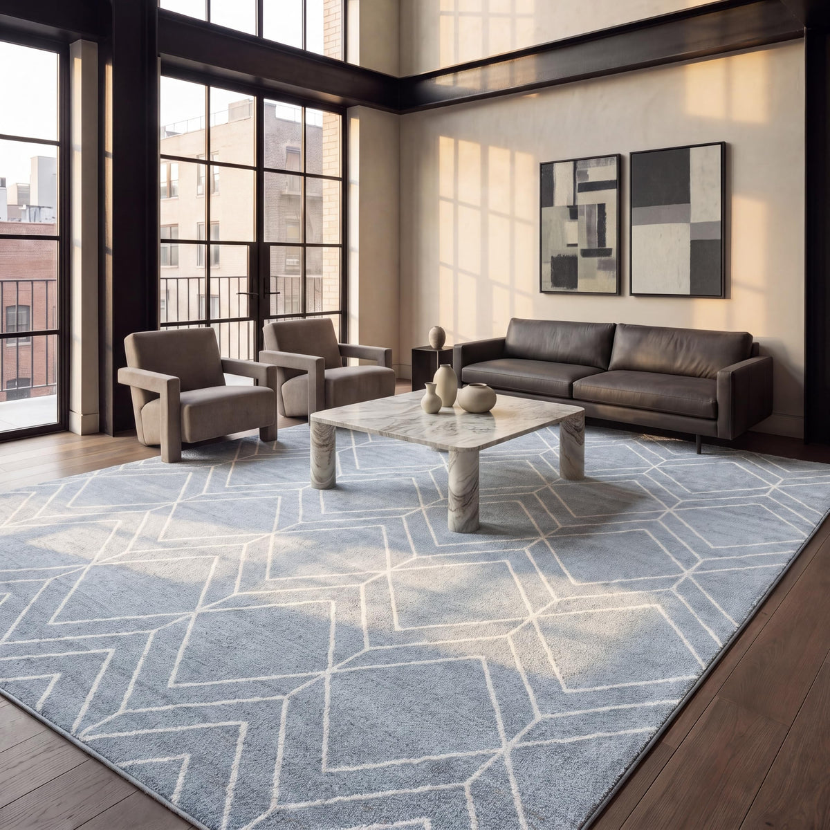 SAFAVIEH Adirondack Area Rug 8'x10', Modern Sage & Ivory ADR241Y