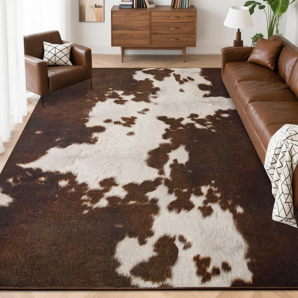 Foxmas 4x6 Leopard Area Rugs for Living Room
