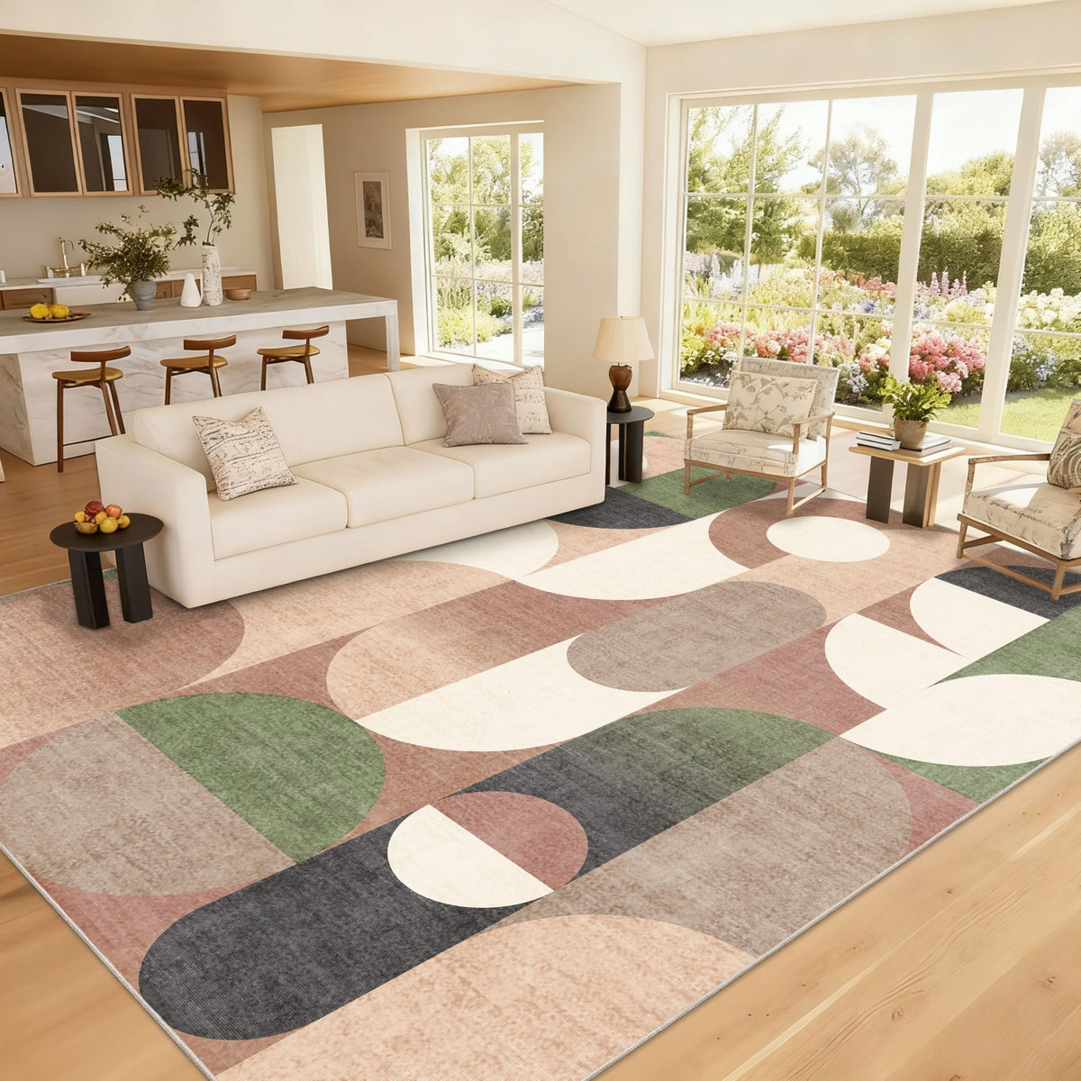 5x7 Area Rugs Modern Washable Rug for Living Room Bedroom