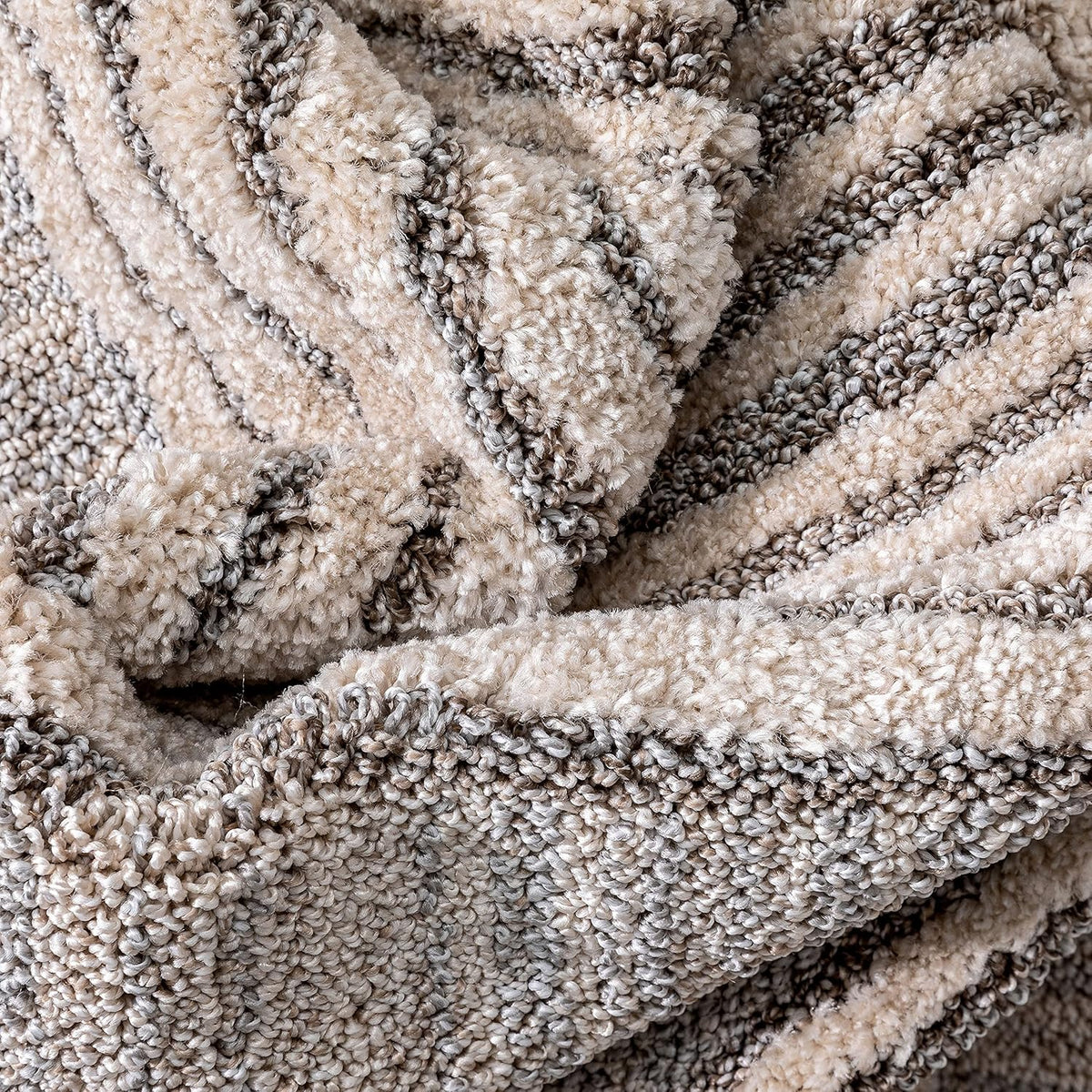 Well Woven Harlow Collection Briar Beige - Modern Tribal Minimalist Geometric 5x7 Area Rug - Ideal for Living Room, Dining Room & Bedroom - Durable, Stain Resistant & Easy to Clean