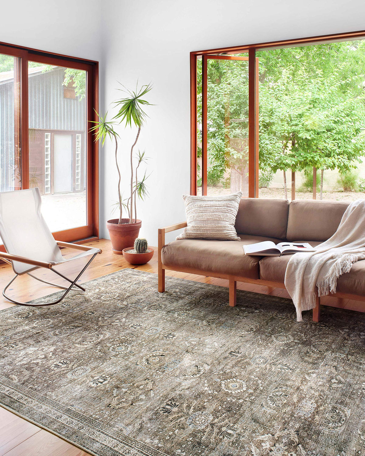 Loloi Layla Olive/Charcoal 7'-6" x 9'-6" Area Rug