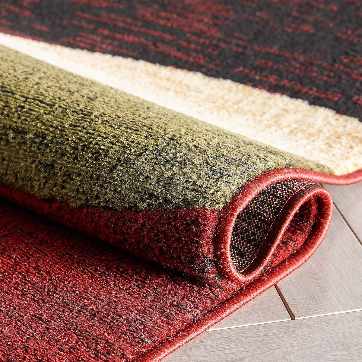 Well Woven Dulcet Bingo Red Modern Geometric Area Rug (5'3" x 7'3")