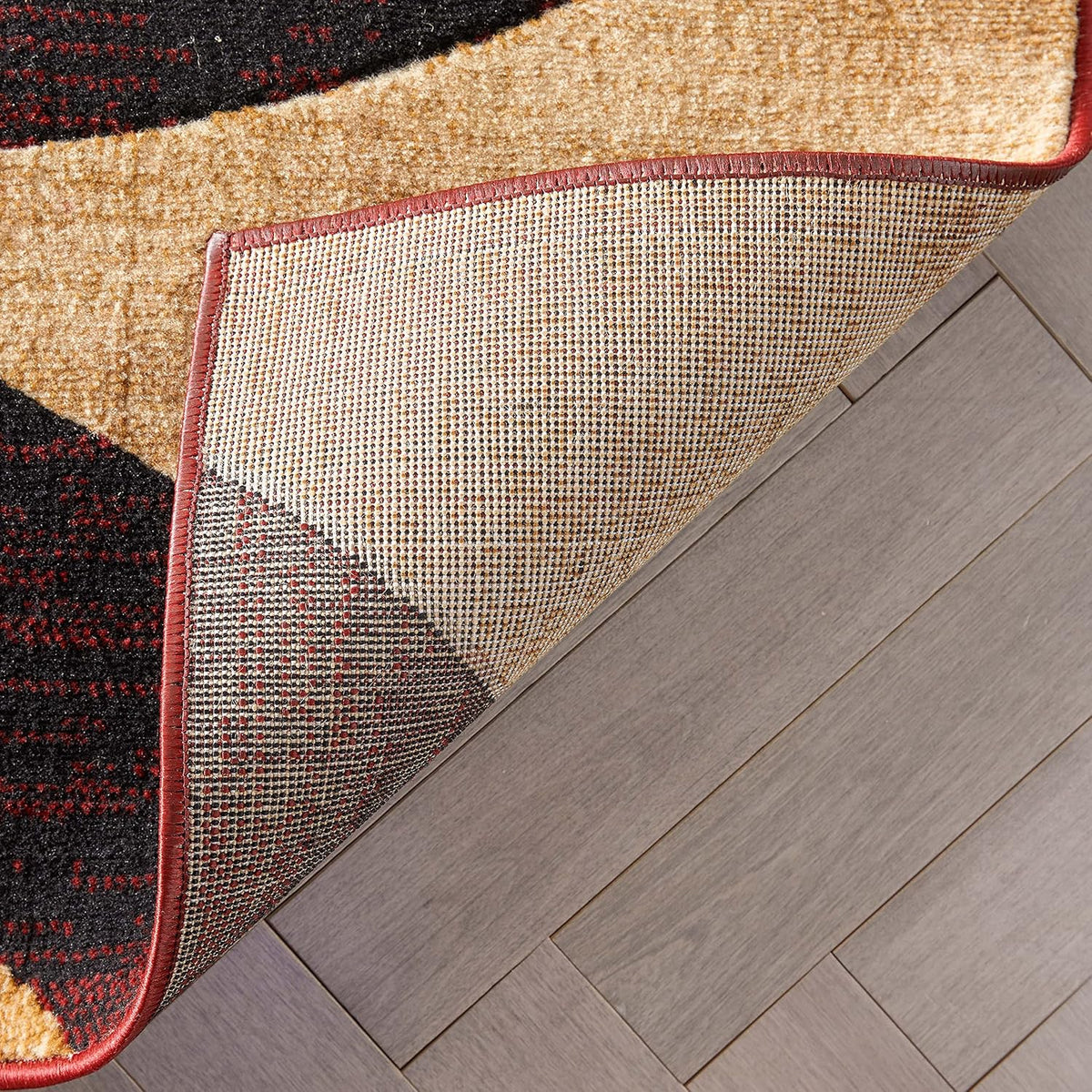 Well Woven Dulcet Bingo Red Modern Geometric Area Rug (5'3" x 7'3")