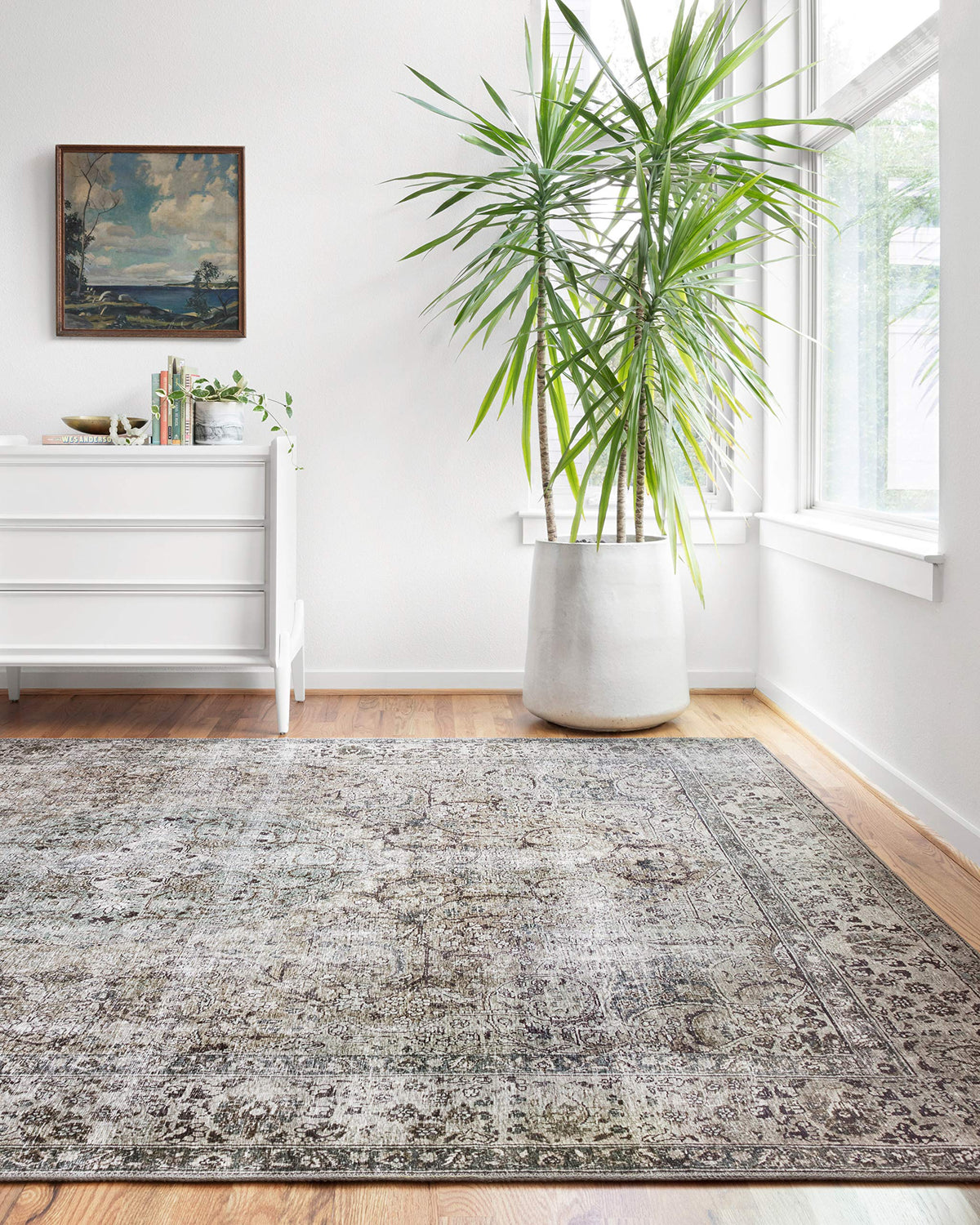 Loloi Layla Olive/Charcoal 7'-6" x 9'-6" Area Rug