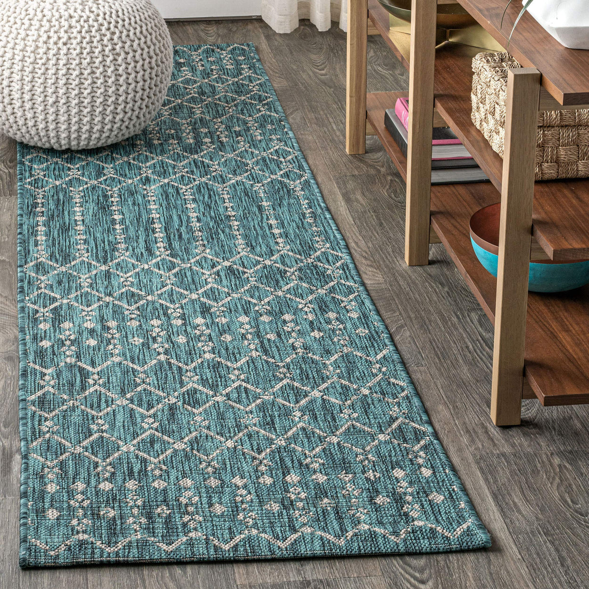 JONATHAN Y Moroccan Geometric Indoor Outdoor Area Rug 8X10 Natural/Black, Ourika Textured Weave for Backyard, Patio, Porch, Easy-Cleaning, High Traffic, Pet-Friendly, Non-Shedding (SMB108D-8)