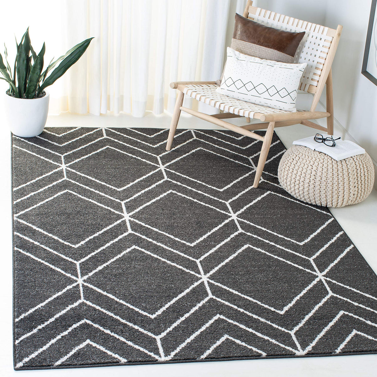 SAFAVIEH Adirondack Area Rug 8'x10', Modern Sage & Ivory ADR241Y